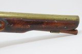 Antique Joseph WESTWOOD of LONDON Brass Barrel FLINTLOCK INDIAN TRADE Pistol British with Birmingham Proofs & Brass Barrel - 4 of 18