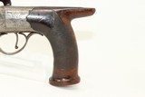 ENGRAVED Joseph Rock Cooper SAW HANDLE Pistol .45 English Made Circa 1840s Saw Handle! - 15 of 17