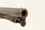 ENGRAVED Joseph Rock Cooper SAW HANDLE Pistol .45 English Made Circa 1840s Saw Handle! - 6 of 17