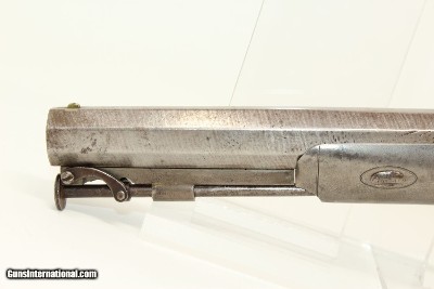ENGRAVED Joseph Rock Cooper SAW HANDLE Pistol .45 English Made Circa 1840s Saw Handle! - Image 17 of 17