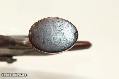 ENGRAVED Joseph Rock Cooper SAW HANDLE Pistol .45 English Made Circa 1840s Saw Handle! - Image 11 of 17