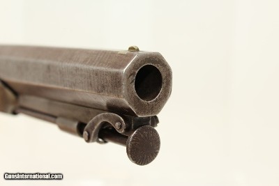 ENGRAVED Joseph Rock Cooper SAW HANDLE Pistol .45 English Made Circa 1840s Saw Handle! - Image 6 of 17