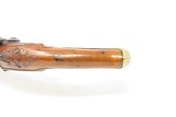 c18th Century ITALIAN “LAZARO” FLINTLOCK Pistol .48 Caliber Ornate Engraved, Carved, Gold Washed, Signed - 7 of 18