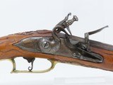 c18th Century ITALIAN “LAZARO” FLINTLOCK Pistol .48 Caliber Ornate Engraved, Carved, Gold Washed, Signed - 4 of 18