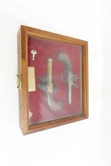 Cased Set of 2 Antique EUROPEAN FLINTLOCK Pistols SPENCER of LONDON Liege London & Liege Pistols - 3 of 25