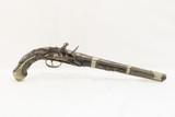 BRACE of ORNATE Antique OTTOMAN Flintlock Pistols Pair PIRATE Mediterranean Late-18th / Early 19th Century Pistols - 18 of 25