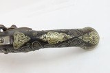 BRACE of ORNATE Antique OTTOMAN Flintlock Pistols Pair PIRATE Mediterranean Late-18th / Early 19th Century Pistols - 7 of 25