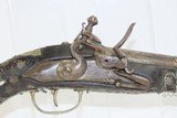 BRACE of ORNATE Antique OTTOMAN Flintlock Pistols Pair PIRATE Mediterranean Late-18th / Early 19th Century Pistols - 4 of 25