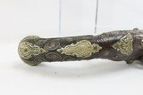 BRACE of ORNATE Antique OTTOMAN Flintlock Pistols Pair PIRATE Mediterranean Late-18th / Early 19th Century Pistols - 24 of 25
