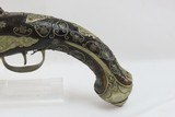 BRACE of ORNATE Antique OTTOMAN Flintlock Pistols Pair PIRATE Mediterranean Late-18th / Early 19th Century Pistols - 15 of 25