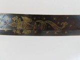 Patriotic EARLY AMERICAN Antique OFFICER’S SABER with EAGLE HEAD POMMEL IVORY Grip, Nitre Blue and GOLD Finish - 11 of 15