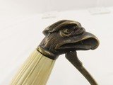Patriotic EARLY AMERICAN Antique OFFICER’S SABER with EAGLE HEAD POMMEL IVORY Grip, Nitre Blue and GOLD Finish - 7 of 15