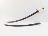 Patriotic EARLY AMERICAN Antique OFFICER’S SABER with EAGLE HEAD POMMEL IVORY Grip, Nitre Blue and GOLD Finish - 1 of 15