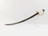 Patriotic EARLY AMERICAN Antique OFFICER’S SABER with EAGLE HEAD POMMEL IVORY Grip, Nitre Blue and GOLD Finish - 2 of 15