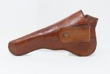 FINE, NICKEL Early CARTRIDGE COLT Revolver .38 Caliber Rimfire POCKET NAVY Made Circa 1873; Includes a Tooled Leather Holster! - 4 of 25