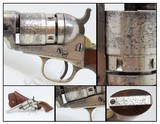 FINE, NICKEL Early CARTRIDGE COLT Revolver .38 Caliber Rimfire POCKET NAVY Made Circa 1873; Includes a Tooled Leather Holster! - 1 of 25