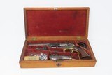 VINE ENGRAVED, CASED Antique COLT Model 1849 POCKET Revolver c1868 .31 Cal 1868 “Late Percussion Vine” Factory Scroll - 2 of 25