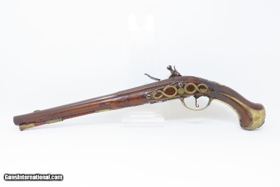 18th Century GERMANIC Antique FLINTLOCK HORSE Pistol by TANNER .61 Caliber Gorgeous Mid-1700s Prussian Military Pistol - Image 13 of 16