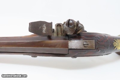 18th Century GERMANIC Antique FLINTLOCK HORSE Pistol by TANNER .61 Caliber Gorgeous Mid-1700s Prussian Military Pistol - Image 11 of 16