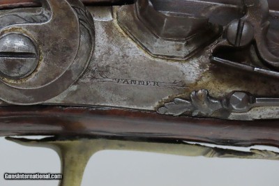 18th Century GERMANIC Antique FLINTLOCK HORSE Pistol by TANNER .61 Caliber Gorgeous Mid-1700s Prussian Military Pistol - Image 6 of 16