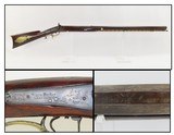 .475 Caliber SMOOTHBORE Antique Half Stock Long Rifle HENRY PARKER Lock Nice Plains Rifle with Brass Décor! - 1 of 25
