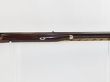 .475 Caliber SMOOTHBORE Antique Half Stock Long Rifle HENRY PARKER Lock Nice Plains Rifle with Brass Décor! - 6 of 25