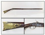 CLEARFIELD COUNTY, PENNSYLVANIA Full Stock Antique LONG RIFLE by ALLEMAN Both Maker and Owner Marked! - 1 of 21