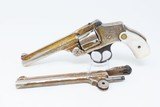1906 ENGRAVED GOLD Nickel MOTHER-OF-PEARL .38 S&W Safety Hammerless Revolver
With Smith & Wesson Archive Letter! - 2 of 25
