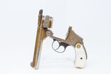 1906 ENGRAVED GOLD Nickel MOTHER-OF-PEARL .38 S&W Safety Hammerless Revolver
With Smith & Wesson Archive Letter! - 17 of 25