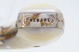 1906 ENGRAVED GOLD Nickel MOTHER-OF-PEARL .38 S&W Safety Hammerless Revolver
With Smith & Wesson Archive Letter! - 13 of 25