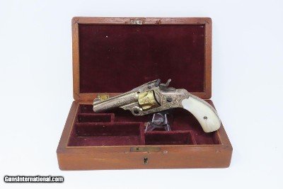 Cased, Lettered NEW YORK Engraved SMITH & WESSON .32 S&W REVOLVER Gold Silver Shipped to Marcus Hartley in New York City 1909 - Image 3 of 22