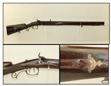 FANCY Germanic JAEGER Rifle in .50 Caliber CARVED & ENGRAVED 19th Century Antique Full Stock European Hunting Rifle - 1 of 24