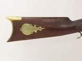 HEAVY BARRELED Antique GOULCHER Long Rifle from NEW YORK .40 Caliber c1840 With G. GOULCHER Lock and Barrel & Precision Peep Sight! - 4 of 19