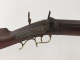 HEAVY BARRELED Antique GOULCHER Long Rifle from NEW YORK .40 Caliber c1840 With G. GOULCHER Lock and Barrel & Precision Peep Sight! - 5 of 19
