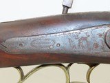 HEAVY BARRELED Antique GOULCHER Long Rifle from NEW YORK .40 Caliber c1840 With G. GOULCHER Lock and Barrel & Precision Peep Sight! - 8 of 19