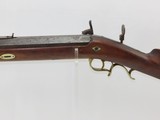 HEAVY BARRELED Antique GOULCHER Long Rifle from NEW YORK .40 Caliber c1840 With G. GOULCHER Lock and Barrel & Precision Peep Sight! - 18 of 19