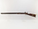 HEAVY BARRELED Antique GOULCHER Long Rifle from NEW YORK .40 Caliber c1840 With G. GOULCHER Lock and Barrel & Precision Peep Sight! - 16 of 19