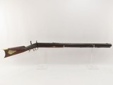 HEAVY BARRELED Antique GOULCHER Long Rifle from NEW YORK .40 Caliber c1840 With G. GOULCHER Lock and Barrel & Precision Peep Sight! - 3 of 19