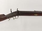HEAVY BARRELED Antique GOULCHER Long Rifle from NEW YORK .40 Caliber c1840 With G. GOULCHER Lock and Barrel & Precision Peep Sight! - 2 of 19