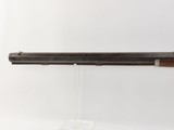 HEAVY BARRELED Antique GOULCHER Long Rifle from NEW YORK .40 Caliber c1840 With G. GOULCHER Lock and Barrel & Precision Peep Sight! - 19 of 19