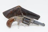 REVOLVER & HOLSTER RIG Antique WHITNEYVILLE ARMORY No. 1 ½ in .32 Rimfire Including ORIGINAL LEATHER HOLSTER! - 2 of 19