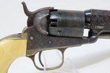 Exquisite GUSTAVE YOUNG Engraved COLT 1849 POCKET Revolver Made in 1860 Cased, Engraved, Silver Plated, Ivory Grips - 24 of 25