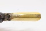 Exquisite GUSTAVE YOUNG Engraved COLT 1849 POCKET Revolver Made in 1860 Cased, Engraved, Silver Plated, Ivory Grips - 9 of 25