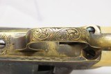 Exquisite GUSTAVE YOUNG Engraved COLT 1849 POCKET Revolver Made in 1860 Cased, Engraved, Silver Plated, Ivory Grips - 17 of 25