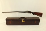 Engraved AUGUSTE FRANCOTTE SxS Hammerless Shotgun ANTIQUE 12 Gauge Made In 1896 with LEATHER CASE - 2 of 25