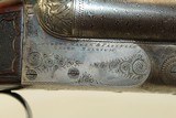 Engraved AUGUSTE FRANCOTTE SxS Hammerless Shotgun ANTIQUE 12 Gauge Made In 1896 with LEATHER CASE - 21 of 25