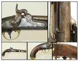 Antique ASTON Model 1842 Percussion DRAGOON Pistol Dated “1849” Horse Pistol w Good Cartouches - 1 of 13