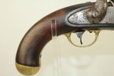 Antique ASTON Model 1842 Percussion DRAGOON Pistol Dated “1849” Horse Pistol w Good Cartouches - 5 of 13