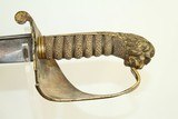 BRITISH Antique SELBY PORTSMOUTH Officer’s Sword Circa 1830 Lion’s Head Pipeback Naval Sword - 20 of 22