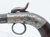 CIVIL WAR Era ALLEN & THURBER Antique RING TRIGGER Percussion PISTOL CIVIL WAR ERA American Double Action Single Shot Pistol - 4 of 16
